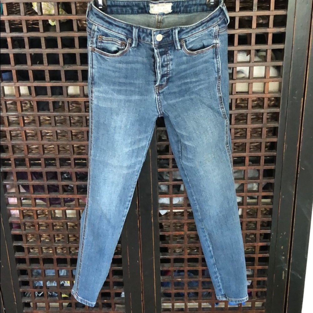 Mid-rise button-fly Free People jeans